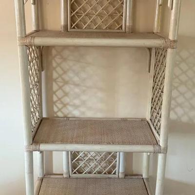 Wicker/Rattan 5-Drawer Decorative Storage Shelf