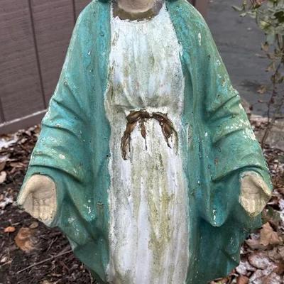 Large Concrete Virgin Mary, Dated 1959, The Concrete Machinery Co.
