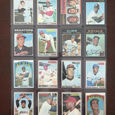 Vintage 1970s Baseball Cards. Nolan Ryan, Brooks Robinson, Bob Gibson, and More