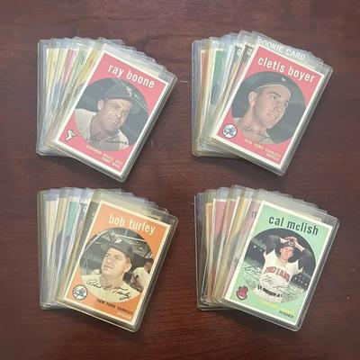 25 Vintage 1959 Topps Baseball Cards