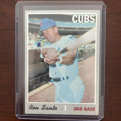 1970 Topps Baseball Card. Ron Santo - Chicago Cubs. High Number Card 670