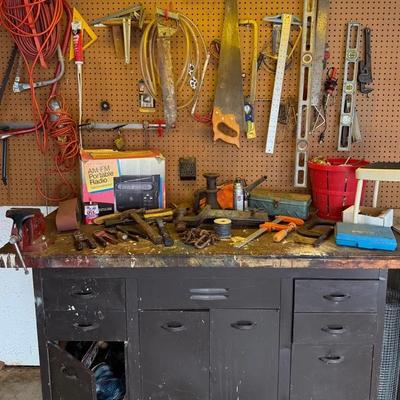 Workbench, Pegboard & Table Top Cleanout