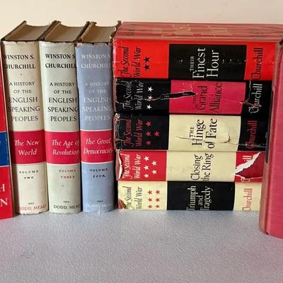 Winston Churchill HB Books (10) On WWII & Others (2 Complete Sets)