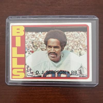 1972 Topps Football Card. O.J. Simpson - Buffalo Bills. Card #160