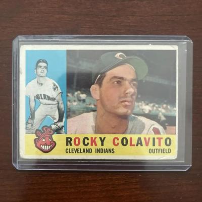 1960 Topps Baseball Card. Rocky Colavito - Cleveland Indians. Card #400