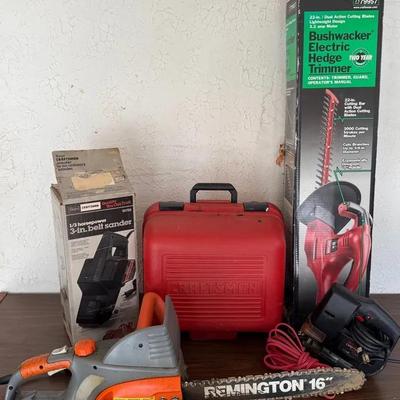 Electric Power Tools (5) W/ Craftsman & Remington 16 Inch Chainsaw