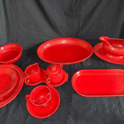 Red Fiesta Ware Pieces
