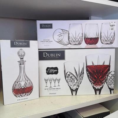 More Dublin Crystal Wine Sets