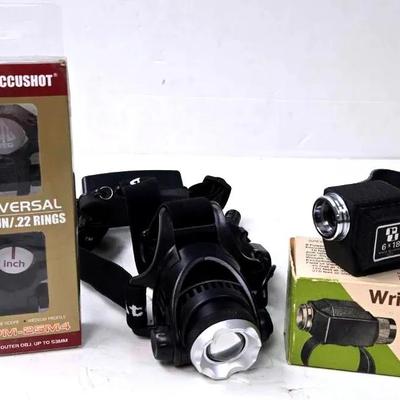 Headlamp, Wristscope, and Universal Rings