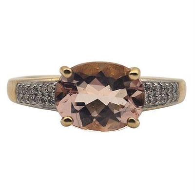 Sale Photo Thumbnail #43: 14K and Morganite with Diamond Accents Ring
