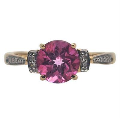 Sale Photo Thumbnail #29: 14K Pink Sapphire & Diamond Ring