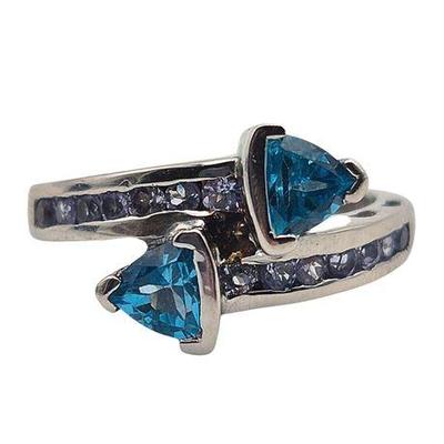 Sale Photo Thumbnail #21: Blue Topaz & Tanzanite Ring