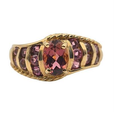 Sale Photo Thumbnail #17: 10K Yellow Gold and Pink Tourmaline Ring