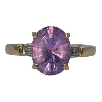 Sale Photo Thumbnail #37: 14K Amethyst and Diamond Accent Ring