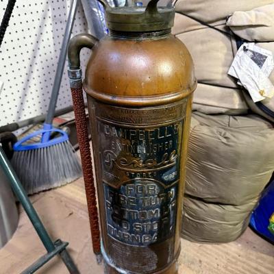 Vintage copper fire extinguisher 