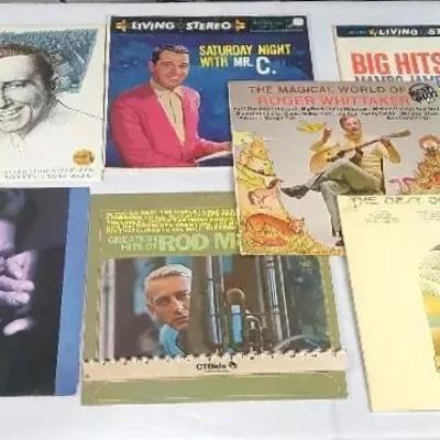Variety of Artists & Genre 7 Albums! Rod Stewart, Peter Cetera, Bing Crosby, Prado, Roger Whitaker+