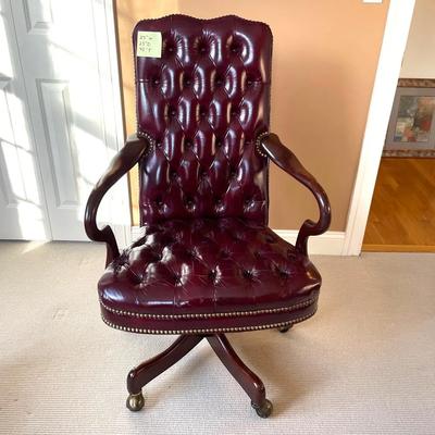 Hancock & Moore Burgundy Tufted Back Office Chair