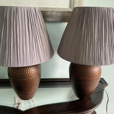 Pair Of Metal Lamps