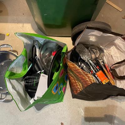 Various Kitchen Utensils And Pots/pans