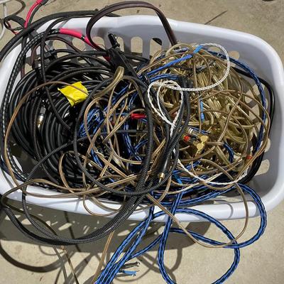 Large Lot Of Audio Speaker Wire And Cables