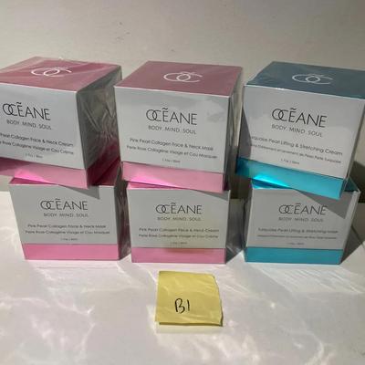 6 New Boxes Of Oceane Lifting/stretching Cream And Collagen Face/neck Masks
