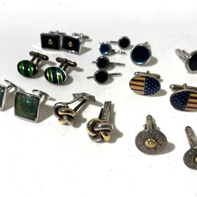 Lot Of 14k And 925 Sterling Silver Cuff Links