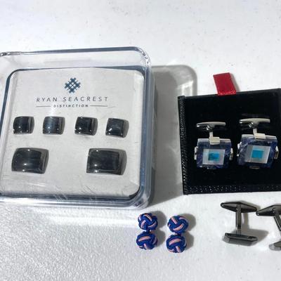 Lot Of Cuff Links Including Ones By Ryan Seacrest