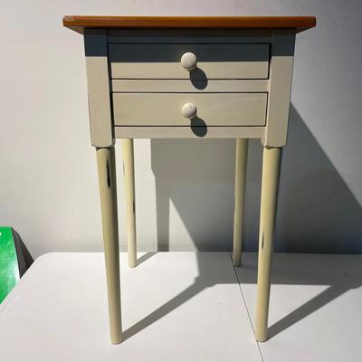 Nightstand With Stained Wood Top