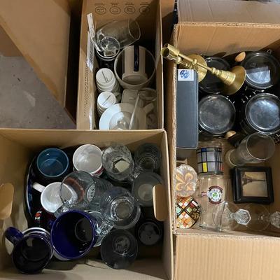 Lot Of Various Kitchen Glass Ceramics Cups Plates Coasters