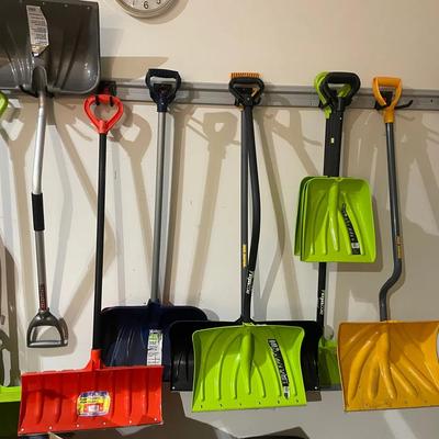 Lot Of Snow Shovels