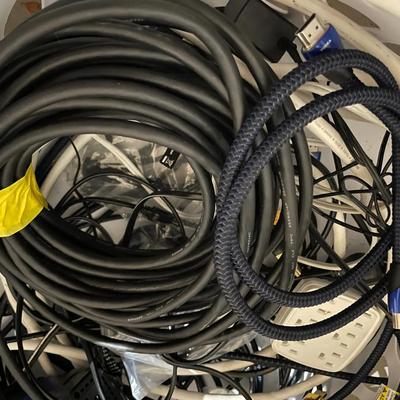 Lot With Many HDMI Cables And Other Electrical Items