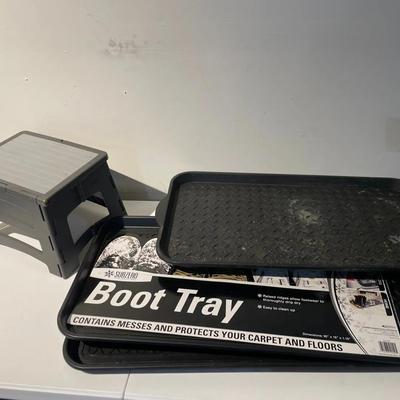 Boot Trays And Step Stool