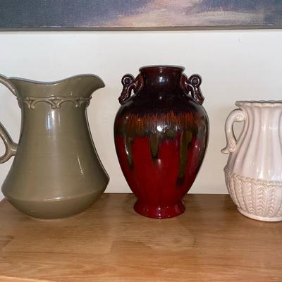 Three Decorative Jug And Vases
