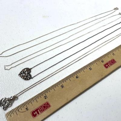 Lot Of Sterling Silver 925 Necklaces