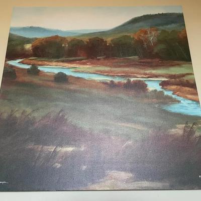 Artist Signed Canvas Print Of A Landscape