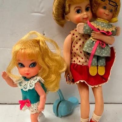 “Mattel” Vintage Dolls “Liddle Kiddles” and “Buffy and Mrs. Beasley”