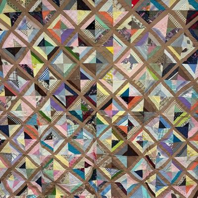 Quilt Top with Newsprint Backing