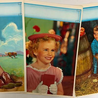 1950’s Double Sided Lithographs 