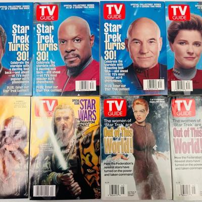 Collection of Special Edition TV Guide”Star Wars” and “Star Trek”
