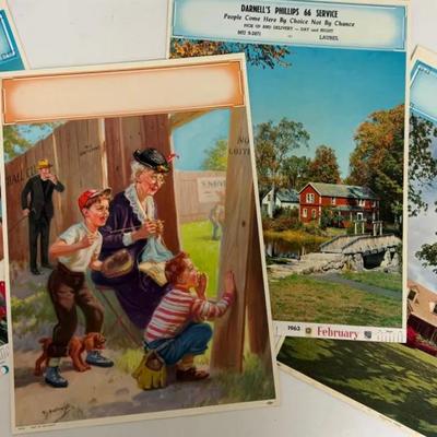 1960’s Double Sided Lithographs and Calendar