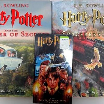 Harry Potter Book and VHS Assortment