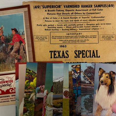 1963 Calendar Embossed Litho Photos