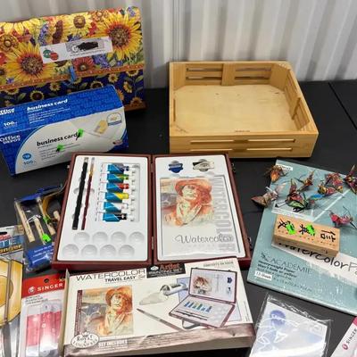 Watercolors And Pad, Envelopes, Expandable File