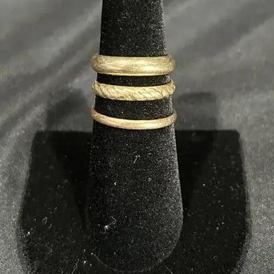 Three Gorgeous Golden Rings (14 Karat & 10 Karat)