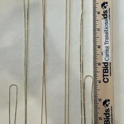 Four Stunning Sterling (925) Necklaces (Gold Color) 