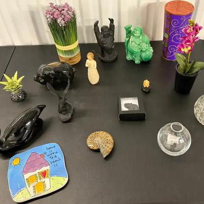 Home Goods (Buddhas, Angel, Glassware, Faux Plants)