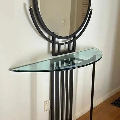 Hallway Table and Mirror Set