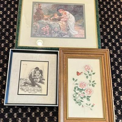 (3) Framed Art Pieces 