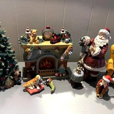 Whimsical Ceramic Christmas Scene Set