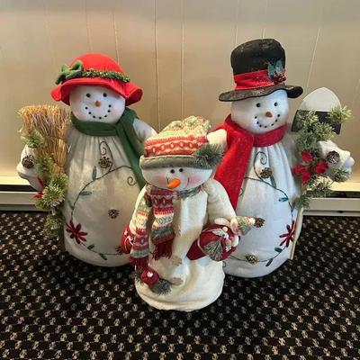 (3) Snowman Holiday Decor